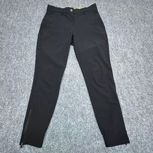 Macade Golf Women's Slim Fit Trouser Pants Black Ankle Zip Stretch 36S